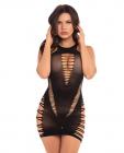 Back 2 Basixxx High Neck Dress Black O/S Sex Toy Product