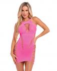 Back 2 Basixxx High Neck Dress Pink O/S Sex Toy Product