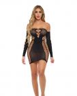 Pink Lipstick Diamond Drippin Dress W/rhinestone Detail Black O/s Sex Toy Product
