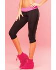 Pink Lipstick Sweat Fitness Pant Ruffle Fringe Side W/secret Pocket Black Sm Sex Toy Product