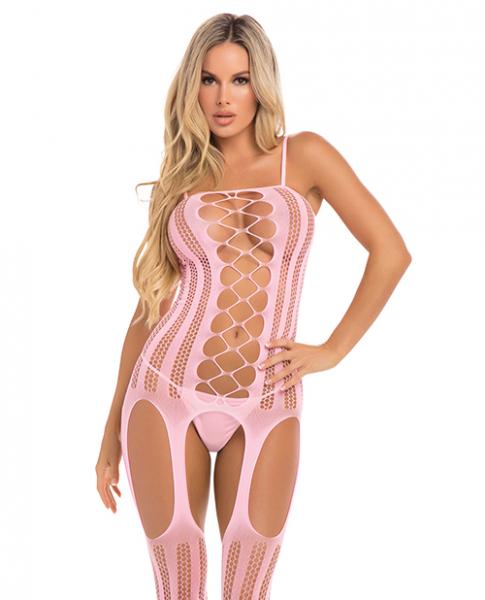Pink Lipstick Fake News Bodystocking Pink O/s Sex Toy Product