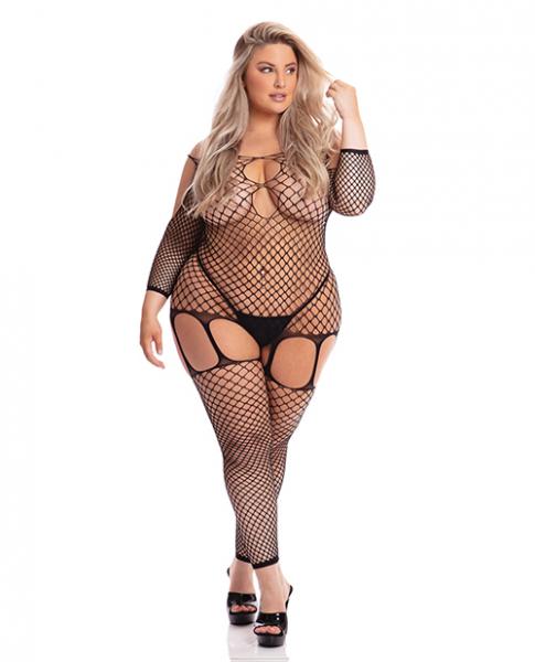 Pink Lipstick In My Head Net Bodystocking Black Qn Sex Toy Product