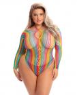 Pink Lipstick More Color Long Sleeve Bodysuit Rainbow Qn Sex Toy Product