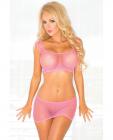 Set Up Bra & Mini Skirt Set Pink O/S Sex Toy Product