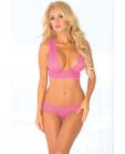 Net Worthy Bra & Panty Set Pink O/S Sex Toy Product
