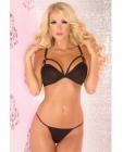 Desert Nights Fishnet Strap Bra Set Black S/M Sex Toy Product