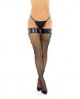 Vinyl Top Fishnet Stocking Black O/s Sex Toy Product