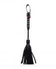 Rouge Mini Leather Flogger - Black Sex Toy Product