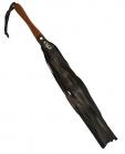 Rouge Leather Flogger Wooden Handle Black Sex Toy Product