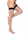 Colored Silicone Stay Up Stockings Black O/s Sex Toy Product