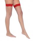 Colored Silicone Stay Up Stockings Red O/s Sex Toy Product