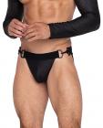 Master Jockstrap W/hook & Ring Closure & Contoured Pouch Black Xl Sex Toy Product