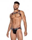 Heartbreaker Harness W/large O-ring Detail Black/red L/xl Sex Toy Product