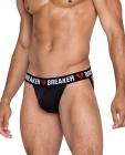 Heartbreaker Jockstrap W/contoured Pouch & Elastic Rear Straps Black/red Md Sex Toy Product