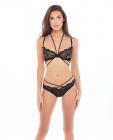 Rene Rofe Dare Me Bra & Panty Black S/m Sex Toy Product