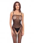 Rene Rofe Sparkle Crotchless Bodystocking Black O/s Sex Toy Product