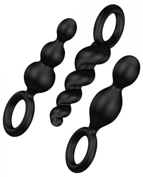 Satisfyer Plug Set Black Set Of 3 Butt Plugs Sex Toy Product