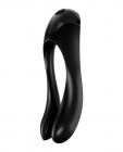 Satisfyer Candy Cane Finger Vibrator - Black Sex Toy Product