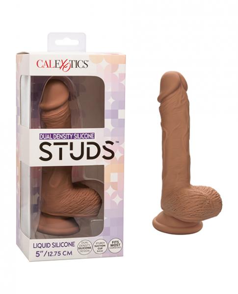 Dual Density Silicone  5" Studs - Brown Sex Toy Product