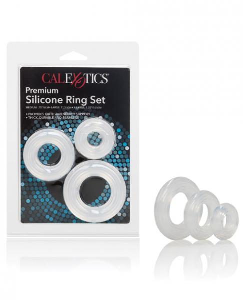 Premium Silicone Ring Set Clear Pack Of 3 Sex Toy Product