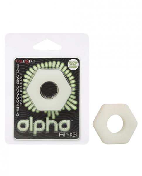 Alpha Liquid Silicone Glow In The Dark Prolong Sexagon Ring Sex Toy Product