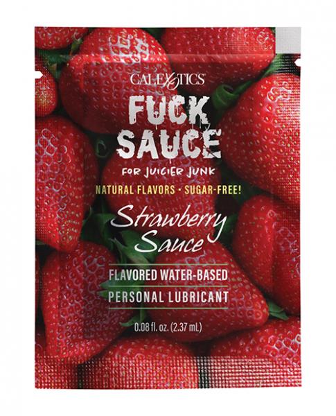 F*ck Sauce Flavored Water Based Personal Lubricant Sachet - .08 Oz Strawberry Sex Toy Product