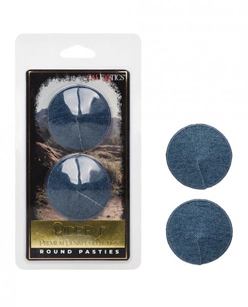 Ride 'em Premium Denim Collection Round Pasties - O/s Sex Toy Product