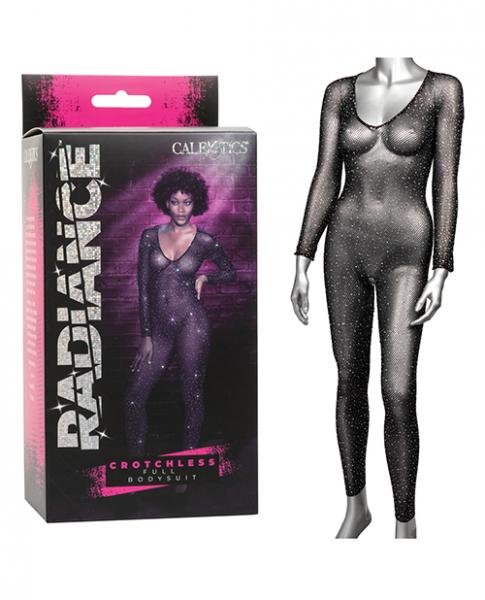 Radiance Crotchless Full Body Suit - Black O/s Sex Toy Product