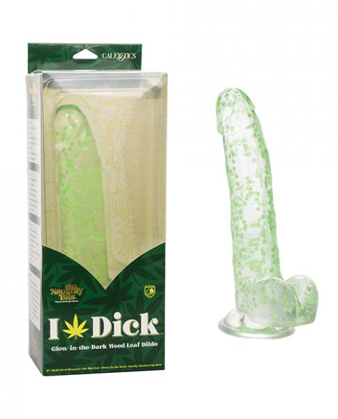 Naughty Bits I Leaf Dick Glow In The Dark Weed Leaf Dildo Sex Toy Product
