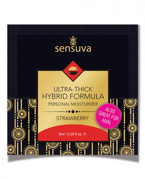 Sensuva Ultra Thick Hybrid Personal Moisturizer Single Use Packet - 6 Ml Strawberry Sex Toy Product