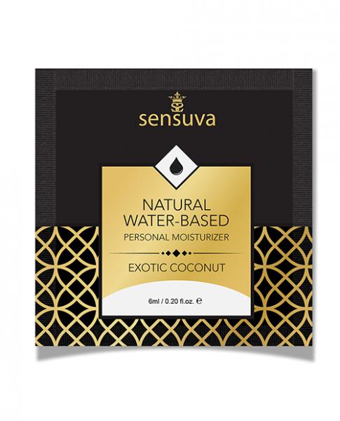 Sensuva Natural Water Based Personal Moisturizer Single Use Packet - 6 Ml Exotic Coconut Sex Toy Product