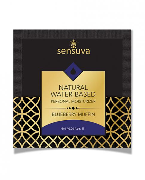 Sensuva Natural Water Based Personal Moisturizer Single Use Packet  - 6 Ml Blueberry Muffin Sex Toy Product