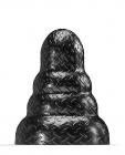 665 Stretch'r Tripole Butt Plug - L Black Metallic Sex Toy Product