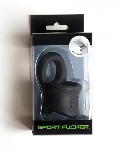 Sport F*cker Silicone Baller Ring - Black Sex Toy Product