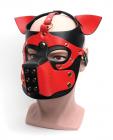 665 Bondage Pup Hood - O/s Black/red Sex Toy Product
