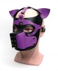 665 Bondage Pup Hood - O/s Black/purple Sex Toy Product