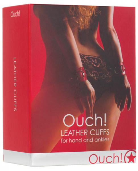 Ouch Leather Cuffs Red Sex Toy Product