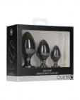 Shots Ouch Swirled Butt Plug Set - Black Sex Toy Product