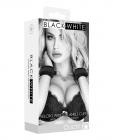 Shots Ouch Black & White Velcro Hand/ankle Cuffs - Black Sex Toy Product