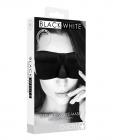 Shots Ouch Black & White Satin Curvy Eye Mask W/elastic Straps - Black Sex Toy Product