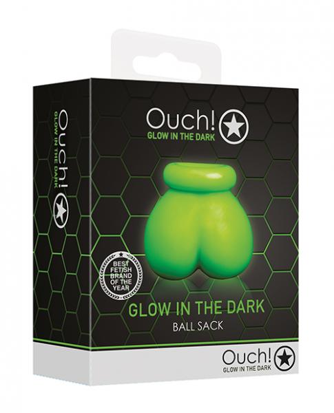 Shots Ouch Ball Sack - Glow In The Dark Sex Toy Product