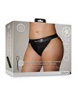 Shots Ouch Vibrating Strap On Panty Harness W/open Back - Black Xl/xxl Sex Toy Product