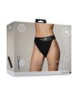 Shots Ouch Vibrating Strap On Panty Harness W/open Back - Black Xs/s Sex Toy Product