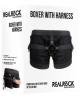 Realrock Boxer with Harness Black O/S Sex Toy Product Image 3