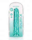 Shots Realrock Realistic Crystal Clear 10" Straight Dildo - Turquoise Sex Toy Product