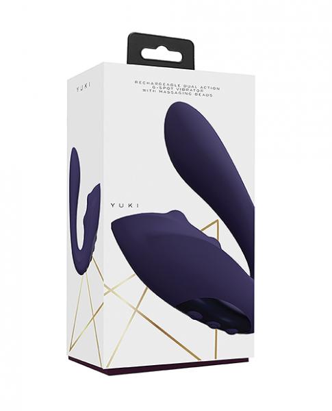 Shots Yuki Dual Action G-spot Vibrator W/massaging Beads - Purple Sex Toy Product