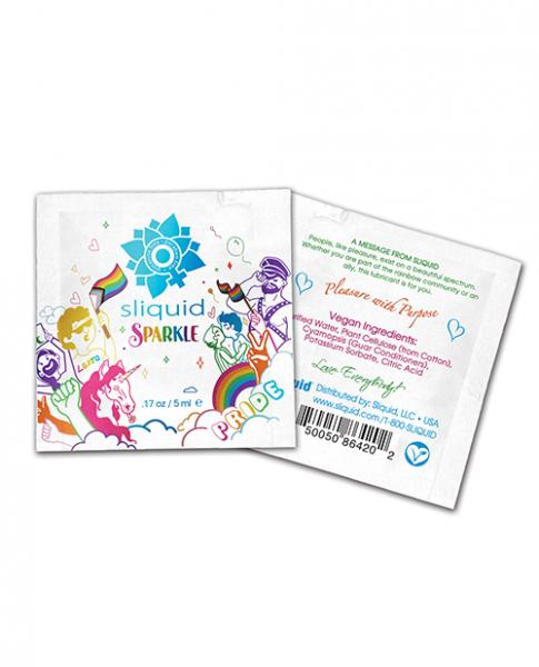 Sliquid Naturals Sparkle Pride Water Based Lube - .17 Oz Sex Toy Product