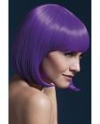 Smiffy Fever Wig Elise Sleek Bob with Bangs 13 inches Purple Sex Toy Product