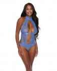 Lace & Mesh Halter Neck Teddy Periwinkle Xxl Sex Toy Product
