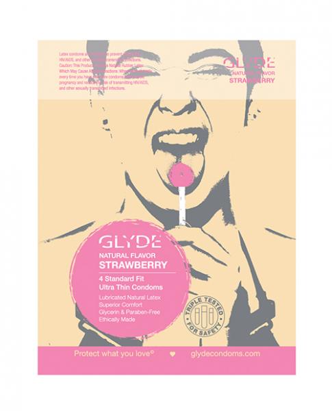 Glyde Strawberry - Pack Of 4 Sex Toy Product